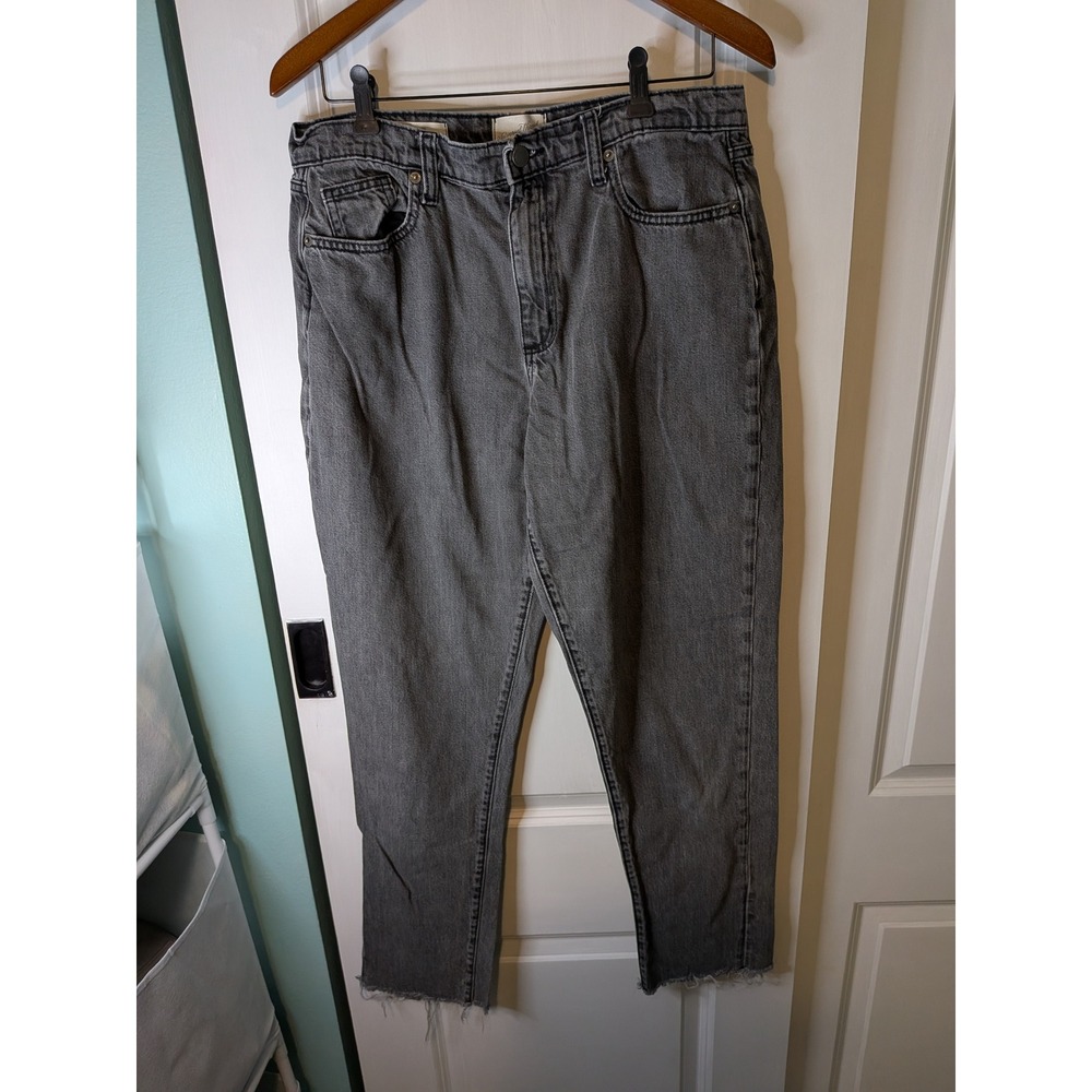 Universal Thread Boyfriend Jeans Washed Black Gray Raw Hem 100 Cotton 8/29R